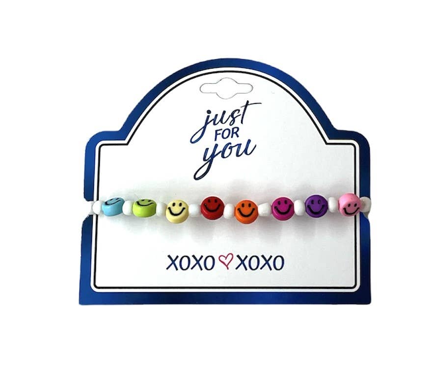 Rainbow Smile Beaded Stretch Bracelet